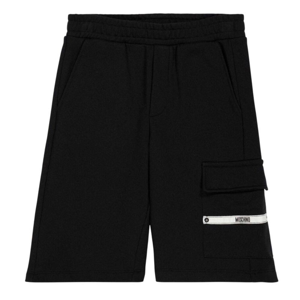 Moschino Childrens/Kids Fleece Relaxed Fit Shorts / Black